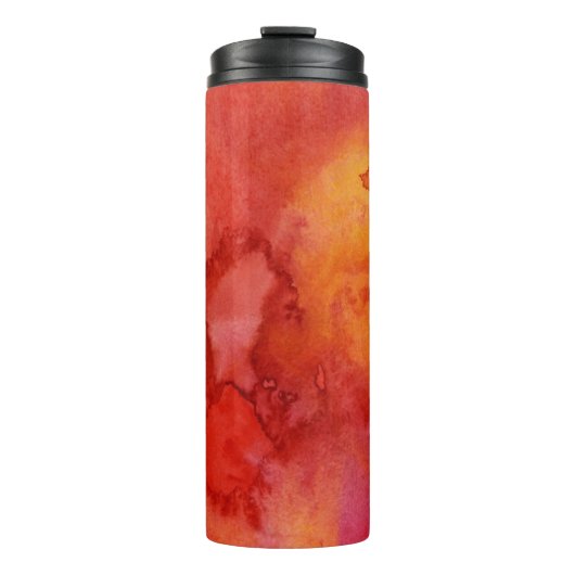 Waterverf schilderachtergrond. thermosbeker (Voorkant)