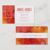 Waterverf schilderachtergrond. visitekaartje (Voorkant / Achterkant)