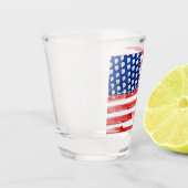 Waterverf schilderde Amerikaanse vlag Shot Glas (Links)