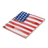 Waterverf schilderde Amerikaanse vlag Tegeltje (Zijkant)