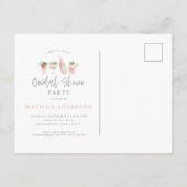 waterverf schilderde drinken vrijgezellenfeest par uitnodiging briefkaart (Achterkant)