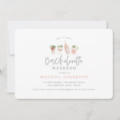 waterverf schilderde drinken weekend bachelorette aankondiging (Voorkant)