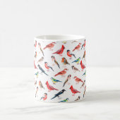 Waterverf schilderde vogelpatronen. koffiemok (Center)