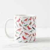 Waterverf schilderde vogelpatronen. koffiemok (Links)