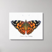 Waterverf schilderdoek voor gevilde vlasvlinder canvas afdruk (Voorkant)