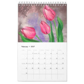 Waterverf Schilderen Bloemen Kalender (Feb 2027)
