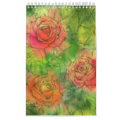 Waterverf Schilderen Bloemen Kalender (Hoes)
