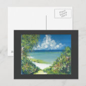 Waterverf Schilderen Briefkaart Okinawa Shore (Voorkant / Achterkant)