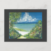 Waterverf Schilderen Briefkaart Okinawa Shore (Voorkant)