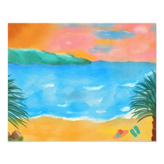 Waterverf schilderen foto afdruk (Voorkant)