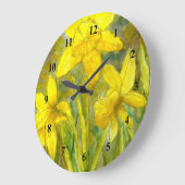 Waterverf schilderen, Gele bloemen Kunst, Daffodil Grote Klok (Hoek)