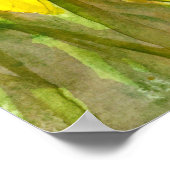 Waterverf schilderen, Gele bloemen Kunst, Daffodil Poster (Hoek)