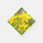 Waterverf schilderen, Gele bloemen Kunst, Daffodil Servetten (Hoek)