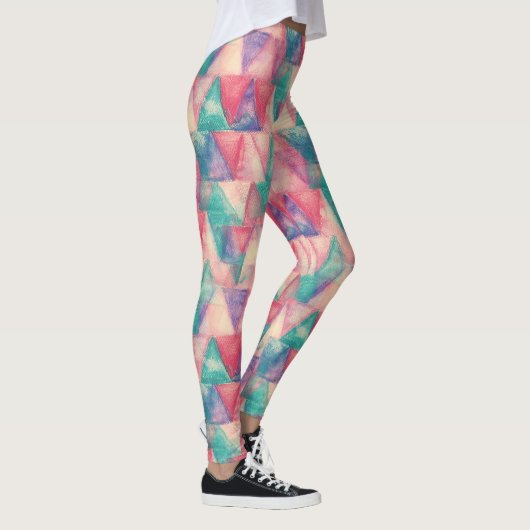 Waterverf schilderen - Hipster driehoeken Leggings (Rechts)