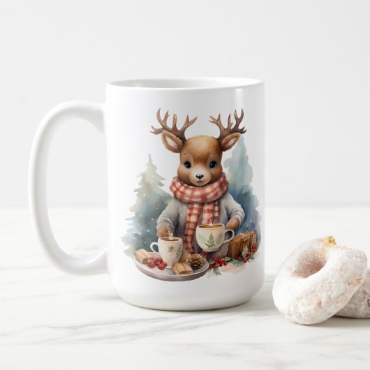 Waterverf schilderen  koffie mok (Met donut)