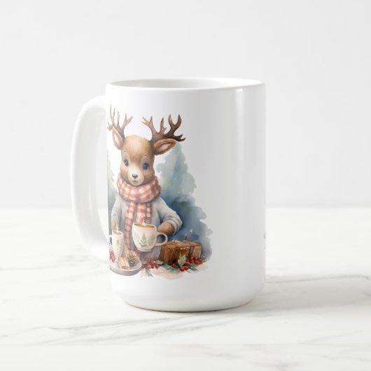 Waterverf schilderen  koffie mok (Voorkant links)