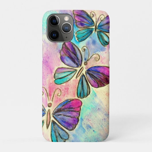 Waterverf schilderen - Kute Colorful Butterflies Case-Mate iPhone Case (Achterkant)