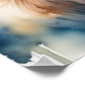 Waterverf Schilderen Majestic Elk 1:1 Poster (Hoek)