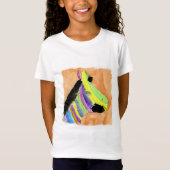 Waterverf schilderen met regenboogZebra T-shirt (Voorkant)