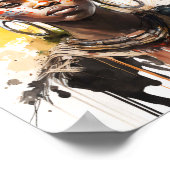 Waterverf schilderen, mooie Afrikaanse vrouwen Poster (Hoek)