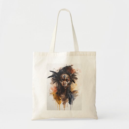 Waterverf schilderen, mooie Afrikaanse vrouwen Tote Bag (Voorkant)