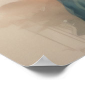 Waterverf Schilderen Mooie Aziatische Vrouw Bloeme Poster (Hoek)