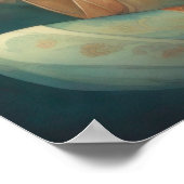 Waterverf Schilderen Mooie Aziatische Vrouw Bloeme Poster (Hoek)