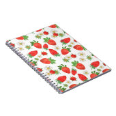 Waterverf schilderen Naadloos patroon van aardbeie Notitieboek (Rechterzijde)