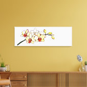 waterverf schilderen orchidee gele bloesems canvas afdruk (Insitu (Woonkamer))