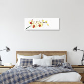 waterverf schilderen orchidee gele bloesems canvas afdruk (Insitu (Slaapkamer))