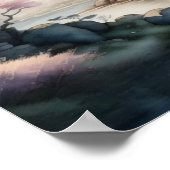 Waterverf Schilderen Oude Japans Dorp 1:1 Poster (Hoek)