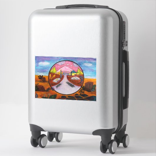 Waterverf Schilderen Science Fiction Dimension Art Sticker (Koffer)
