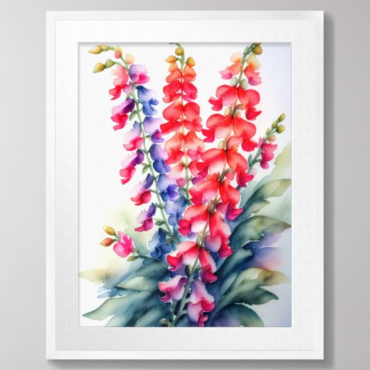 Waterverf Schilderen Snapdragons Poster