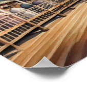 Waterverf Schilderen Summertime Boardwalk 1:1 Poster (Hoek)