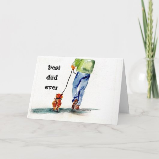 waterverf schilderen + Vaderdag + Rescue pup Kaart (Voorkant)