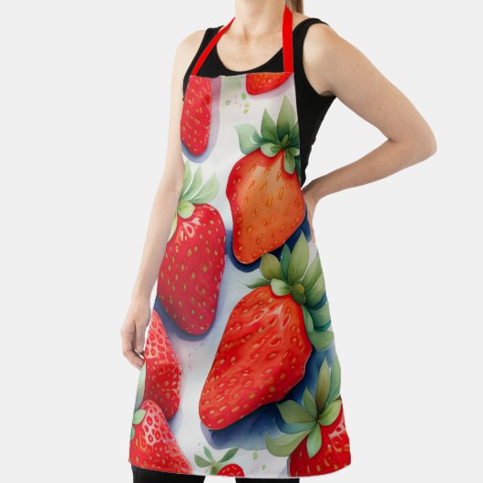 Waterverf Schilderen van Aardbeien Schort (Insitu)