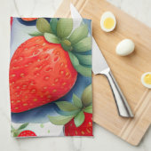 Waterverf Schilderen van Aardbeien Theedoek (Quarter Fold)