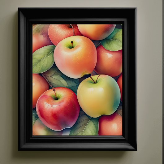 Waterverf Schilderen van Appels Poster