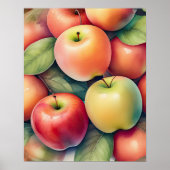 Waterverf Schilderen van Appels Poster (Voorkant)