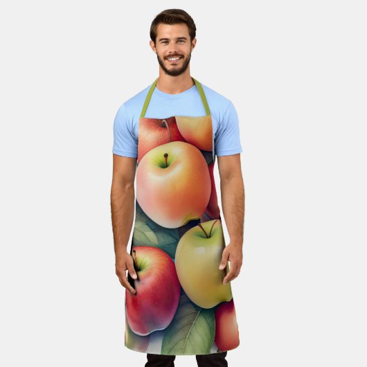 Waterverf Schilderen van Appels Schort (Gedragen)