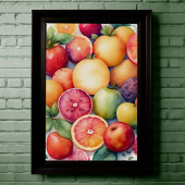 Waterverf Schilderen van Assorted Fruit II Poster