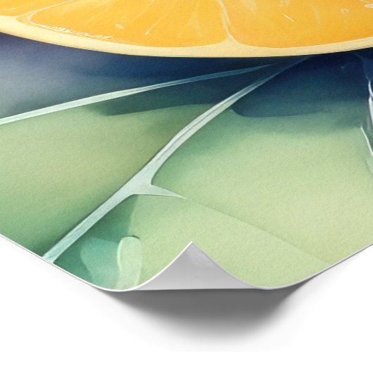 Waterverf Schilderen van Assorted Fruit III Poster (Hoek)