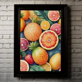 Waterverf Schilderen van Assorted Fruit IV Poster