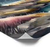 Waterverf Schilderen van Berglandschap Poster (Hoek)