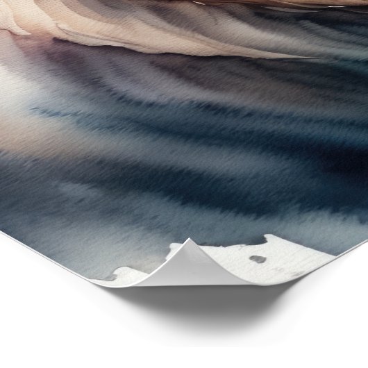 Waterverf Schilderen van Big Horn Sheep Poster (Hoek)