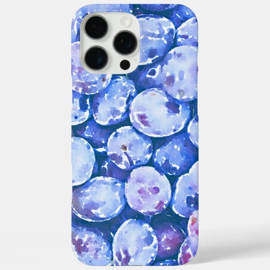 Waterverf Schilderen van Blauwe Pruimen Case-Mate iPhone Case (Achterkant)