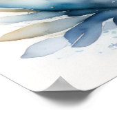 Waterverf Schilderen van Blauwe Vis Poster (Hoek)