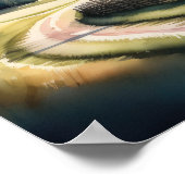 Waterverf Schilderen van Boerderij Schuur Poster (Hoek)