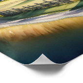 Waterverf Schilderen van Boerderij Schuur Poster (Hoek)