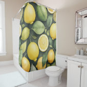 Waterverf Schilderen van citroenen Douchegordijn (In situ)